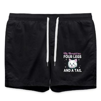Chien de thérapie - Short de bain - noir - Devant - AI Model Male 185 light (185cm)