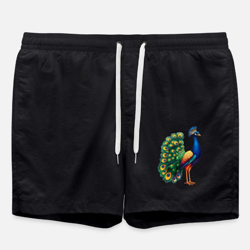 Peacocks Peacock - Swim Trunks - black