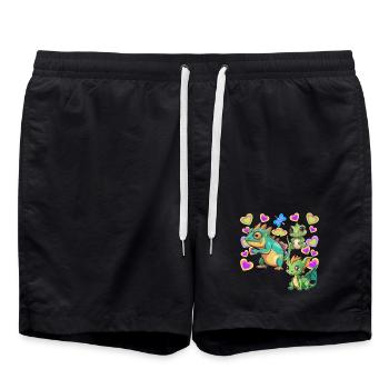 Dino Dinos Enfant Enfants - Short de bain - noir - Devant - AI Model Male 185 light (185cm)