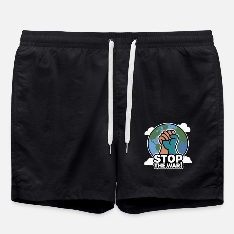 STOPPT DEN KRIEG - Badeshorts - Schwarz