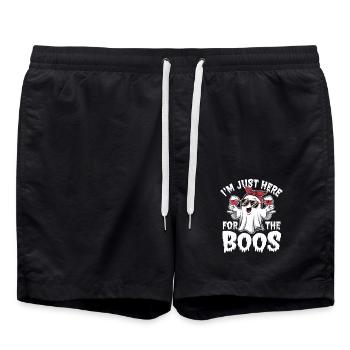 Lustiges Halloween-Geist-Design Weinliebhaber - Badeshorts - Schwarz - Vorne - AI Model Male 185 light (185cm)