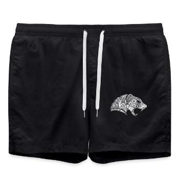 Mongoose Mongoose Floral Pattern - Swim Trunks - black - Front - AI Model Male 185 light (185cm)
