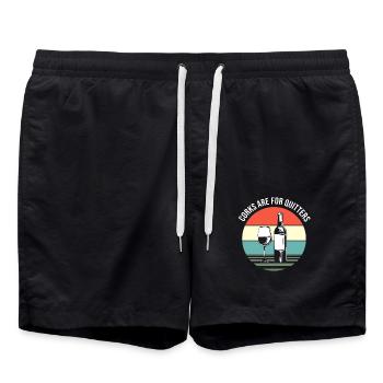 Vin, sommelier, foodie - Short de bain - noir - Devant - AI Model Male 185 light (185cm)