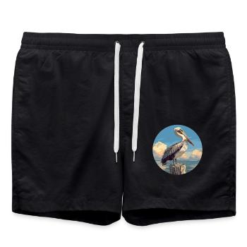 Pelicans Pelican - Swim Trunks - black - Front - AI Model Male 185 light (185cm)