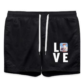 Pelicans Pelican - Swim Trunks - black - Front - AI Model Male 185 light (185cm)