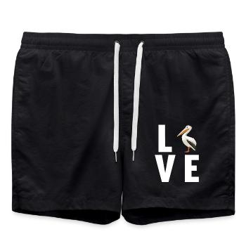 Pelicans Pelican - Swim Trunks - black - Front - AI Model Male 185 light (185cm)