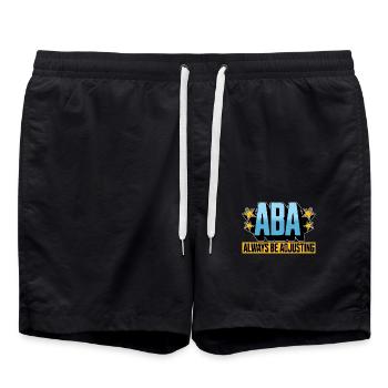 Behavioral Therapist ABA Always Be Psychologist - Swim Trunks - black - Front - AI Model Male 185 light (185cm)