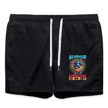 Thérapeute comportemental Thérapeute de correction du comportement - Short de bain - noir - Devant - AI Model Male 185 light (185cm)