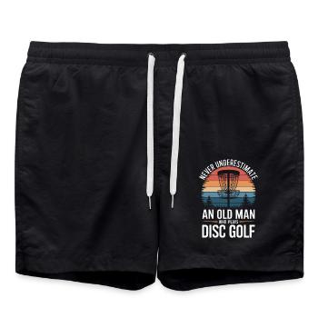 Disc Golf Dire Sports Drôle Disc Golf Cadeau - Short de bain - noir - Devant - AI Model Male 185 light (185cm)