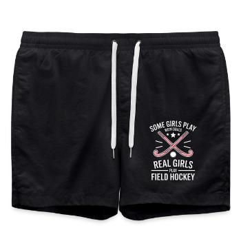 Hockey sur gazon Dire Sports Drôle Hockey sur gazon Cadeau - Short de bain - noir - Devant - AI Model Male 185 light (185cm)