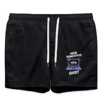 Home Office Shirt - Swim Trunks - black - Front - AI Model Male 185 light (185cm)