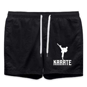 karaté - Short de bain - noir - Devant - AI Model Male 185 light (185cm)