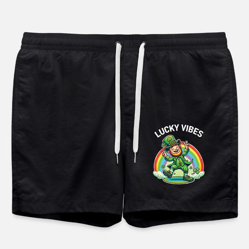 Joyeuses vibrations de la Saint-Patrick - Short de bain - noir