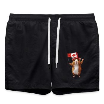 Meerschweinchen - Badeshorts - Schwarz - Vorne - AI Model Male 185 light (185cm)