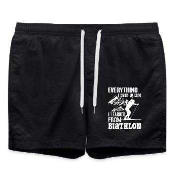 Biathlon Learned From Biathlon - Swim Trunks - black - Front - AI Model Male 185 light (185cm)