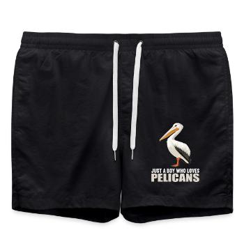 Pelicans Pelican - Swim Trunks - black - Front - AI Model Male 185 light (185cm)
