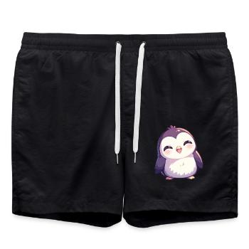 Penguins Penguin - Swim Trunks - black - Front - AI Model Male 185 light (185cm)