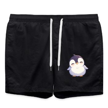 Penguins Penguin - Swim Trunks - black - Front - AI Model Male 185 light (185cm)