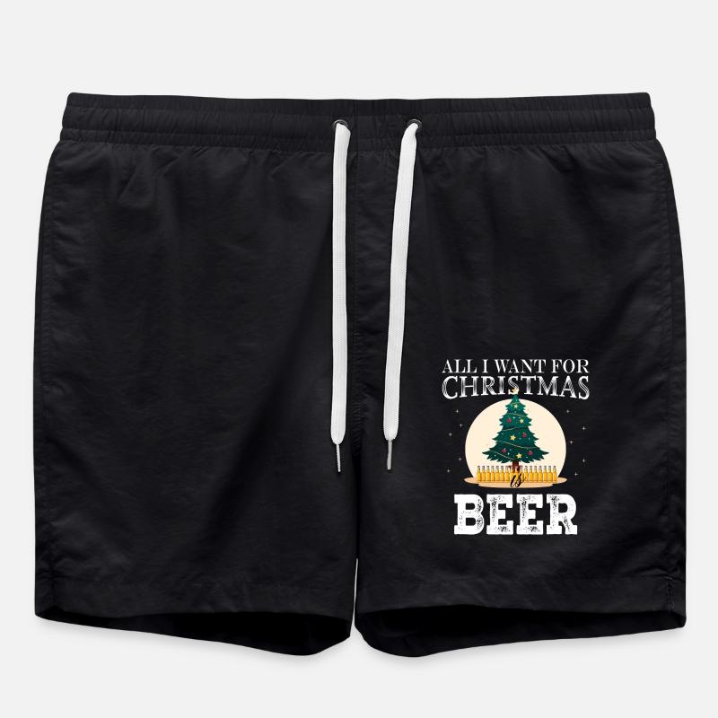 Christmas beer Zeichenfläche 1 - Badeshorts - Schwarz