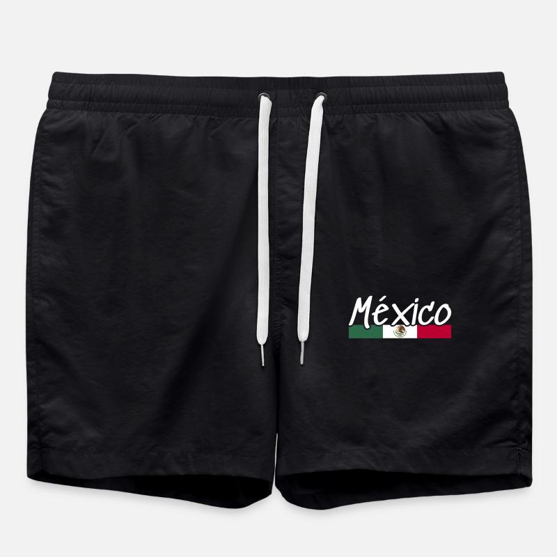 Mexico Mexican Flag Mexican - Swim Trunks - black