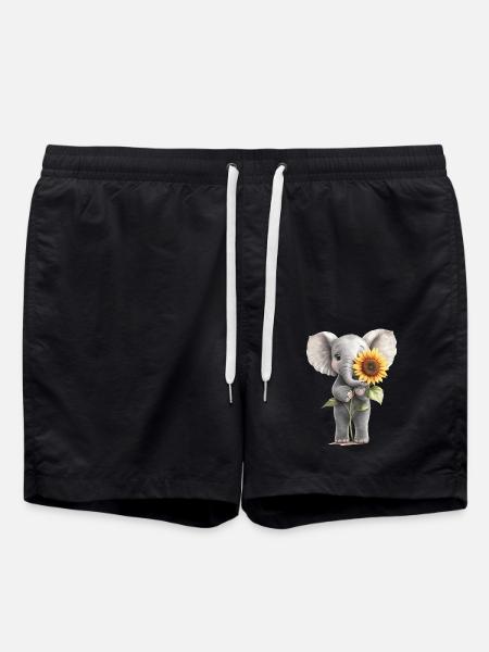 Hochlandrind - Badeshorts - Schwarz