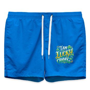 I'm happy today St. Patrick's Day - Swim Trunks - cobalt blue - Front