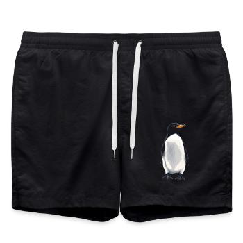Penguins Penguin - Swim Trunks - black - Front - AI Model Male 185 light (185cm)