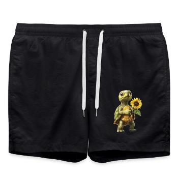Huhn - Badeshorts - Schwarz - Vorne - AI Model Male 185 light (185cm)