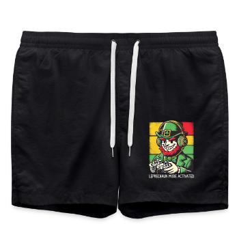 Le mode lutin a activé le jeu de la Saint-Patrick - Short de bain - noir - Devant - AI Model Male 185 light (185cm)