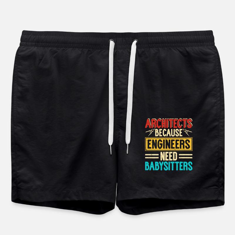 Architekt - Badeshorts - Schwarz