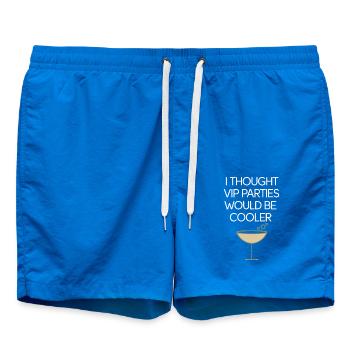 I Thought VIP Parties Would Be Cooler Irony VIP - Swim Trunks - cobalt blue - Front
