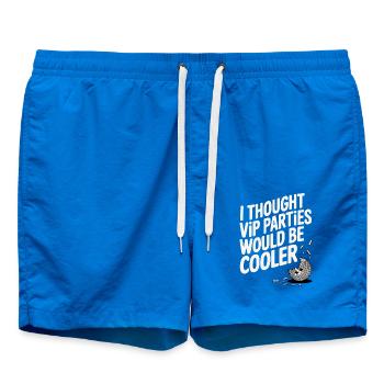 I Thought VIP Parties Would Be Cooler Irony VIP - Swim Trunks - cobalt blue - Front
