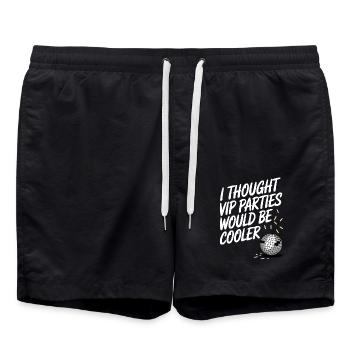Je pensais que les soirées VIP seraient plus cool Ironie VIP - Short de bain - noir - Devant - AI Model Male 185 light (185cm)