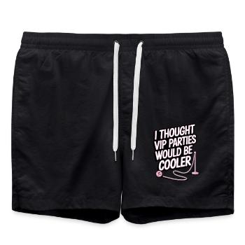 Je pensais que les soirées VIP seraient plus cool Ironie VIP - Short de bain - noir - Devant - AI Model Male 185 light (185cm)