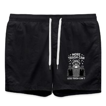 Waschbär Spruch Trash Lustiges Waschbären Geschenk - Badeshorts - Schwarz - Vorne - AI Model Male 185 light (185cm)