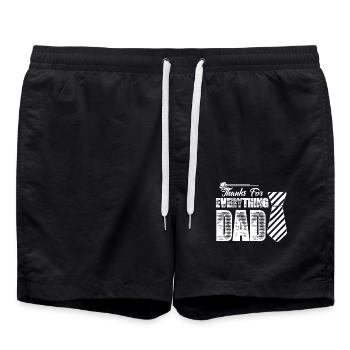 Father's Day Thanks Dad For Everything - Swim Trunks - black - Front - AI Model Male 185 light (185cm)
