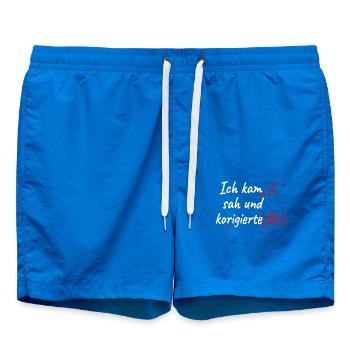 Deutschlehrer Ich Kam Sah Und Korrigierte Lehrer - Badeshorts - Cobalt blue - Vorne