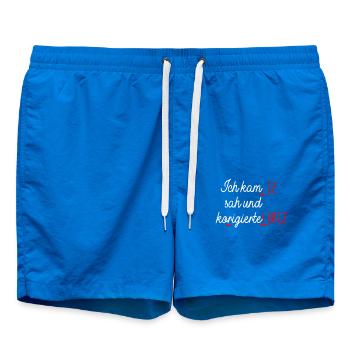Deutschlehrer Ich Kam Sah Und Korrigierte Lehrer - Badeshorts - Cobalt blue - Vorne