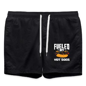 Propulsé par des hot-dogs - Hot Dog Lover - Short de bain - noir - Devant - AI Model Male 185 light (185cm)