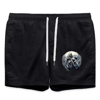 Fearless Grim Reaper Ride: A Journey - Swim Trunks - black - Front - AI Model Male 185 light (185cm)