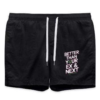 Mieux que votre ex et votre prochaine rupture Single Party - Short de bain - noir - Devant - AI Model Male 185 light (185cm)