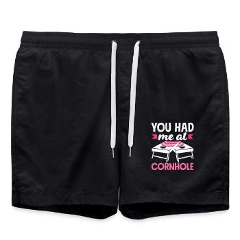 Tu m’as eu à cornhole lover - Short de bain - noir - Devant - AI Model Male 185 light (185cm)