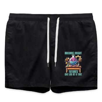 STEM Teacher Building Bright Futures STEM Educator - Badeshorts - Schwarz - Vorne - AI Model Male 185 light (185cm)