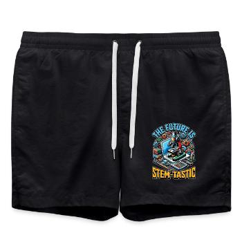 STEM Teacher The Future Is STEM-Tastic Engineering - Badeshorts - Schwarz - Vorne - AI Model Male 185 light (185cm)