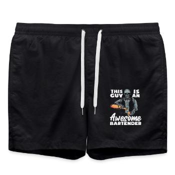 Dieser Typ Ist Ein Toller Barkeeper - Badeshorts - Schwarz - Vorne - AI Model Male 185 light (185cm)