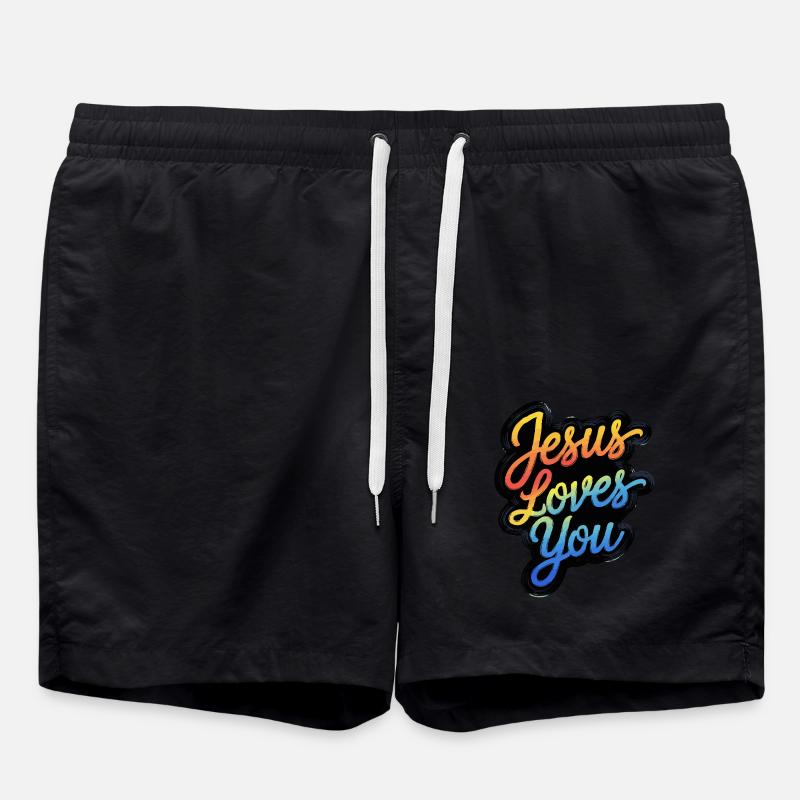 Jésus vous aime ! - Short de bain - noir