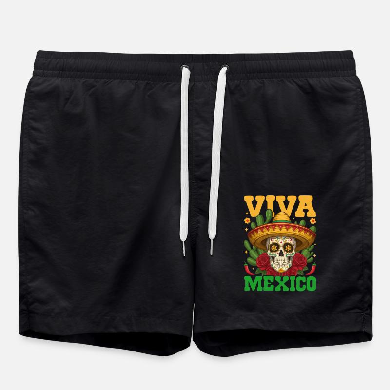 Viva Mexico - Badeshorts - Schwarz