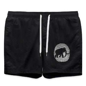 Mammouth dans l’empreinte digitale - Short de bain - noir - Devant - AI Model Male 185 light (185cm)