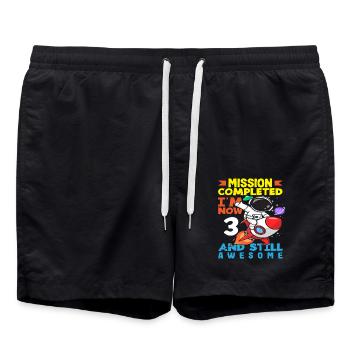 Mission Accomplished Now 3 and Still Great - Swim Trunks - black - Front - AI Model Male 185 light (185cm)