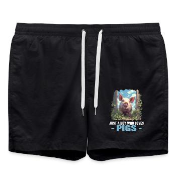 Cochon Cochon - Short de bain - noir - Devant - AI Model Male 185 light (185cm)
